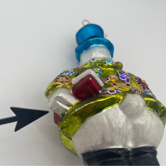 CHRISTOPHER RADKO Glass Ornament White Rabbit Glass Easter Alice Mad Hatter - Picture 7 of 14